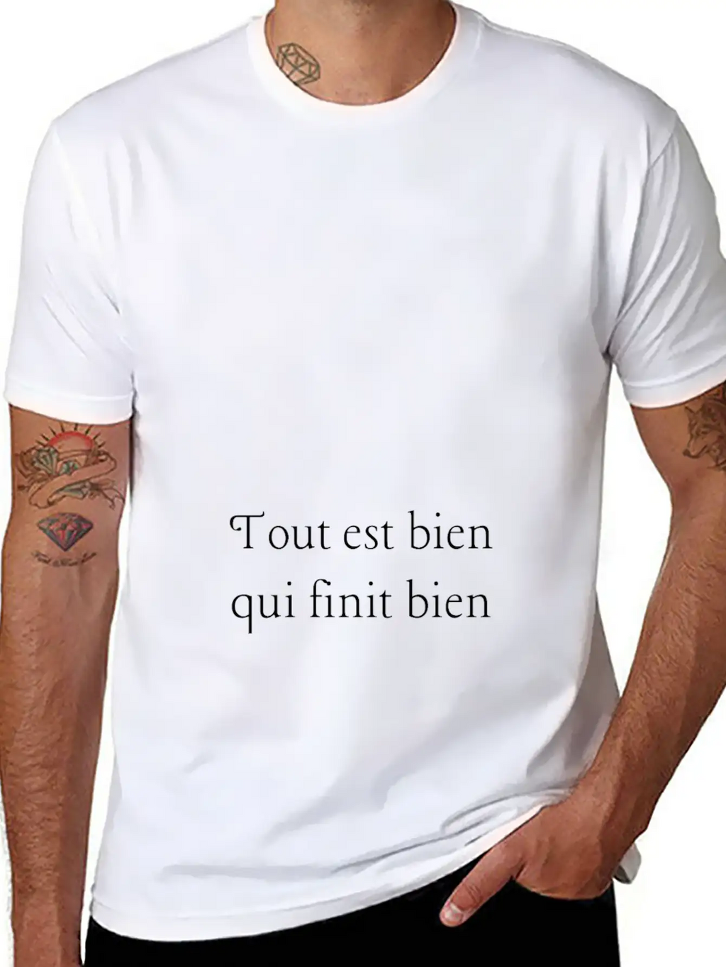 Tout Est Bien Qui Finit Bien Unisex Casual T-Shirt – Clean Design For Daily Comfort