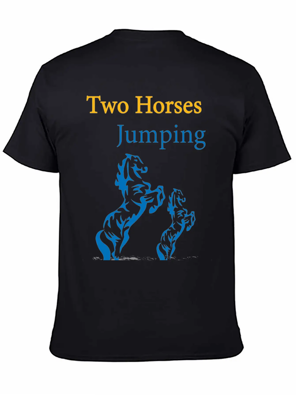 TOW HORSES JUMPING Breathable Graphic T-Shirt – Perfect For Casual Days
