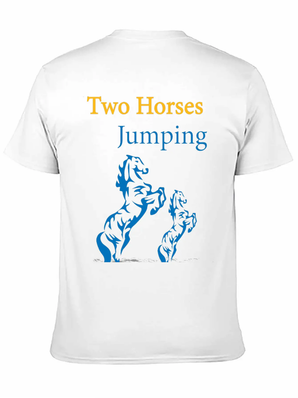 TOW HORSES JUMPING Breathable Graphic T-Shirt – Perfect For Casual Days