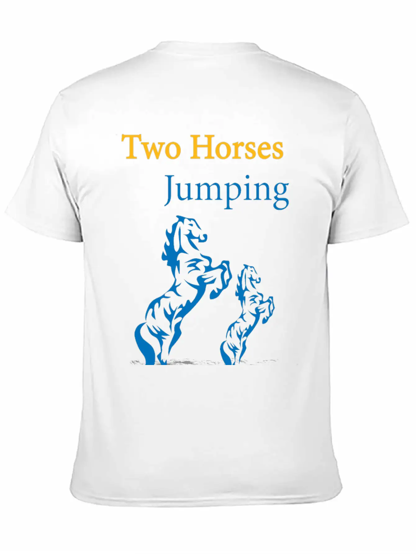 TOW HORSES JUMPING Breathable Graphic T-Shirt – Perfect For Casual Days