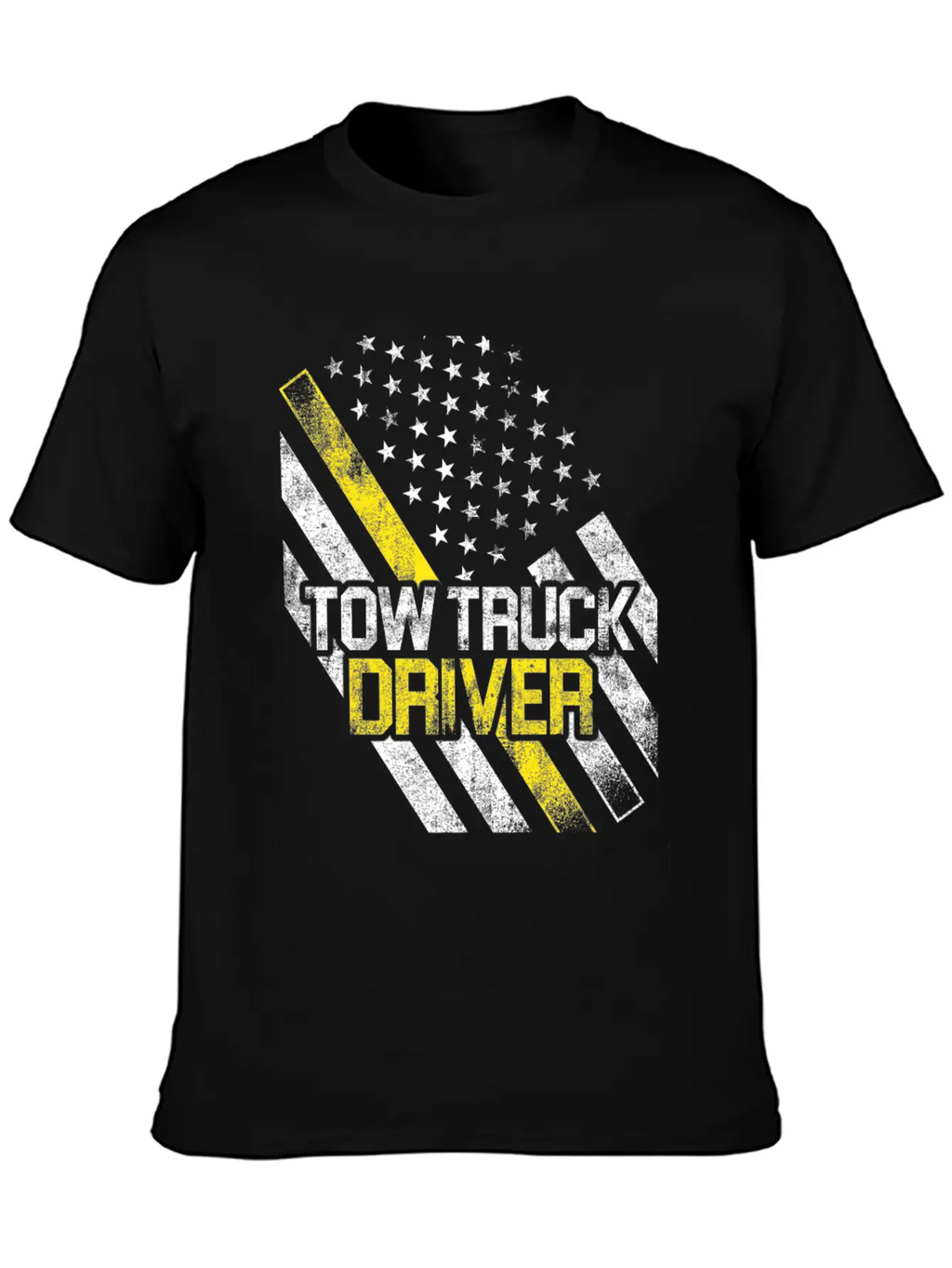 Tow Truck Driver US Flag Trucker Gift Print Breathable Graphic T-Shirt – Perfect For Casual Days