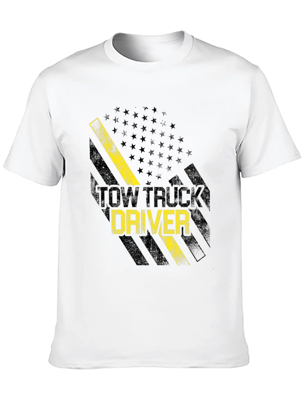 Tow Truck Driver US Flag Trucker Gift Print Breathable Graphic T-Shirt – Perfect For Casual Days