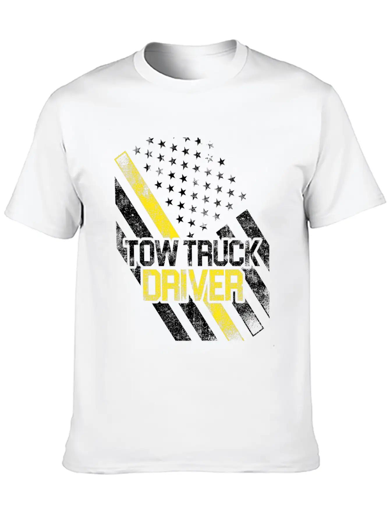 Tow Truck Driver US Flag Trucker Gift Print Breathable Graphic T-Shirt – Perfect For Casual Days