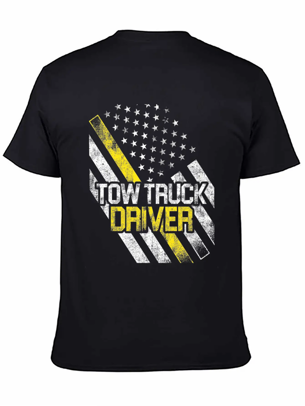 Tow Truck Driver US Flag Trucker Gift Print Breathable Graphic T-Shirt – Perfect For Casual Days
