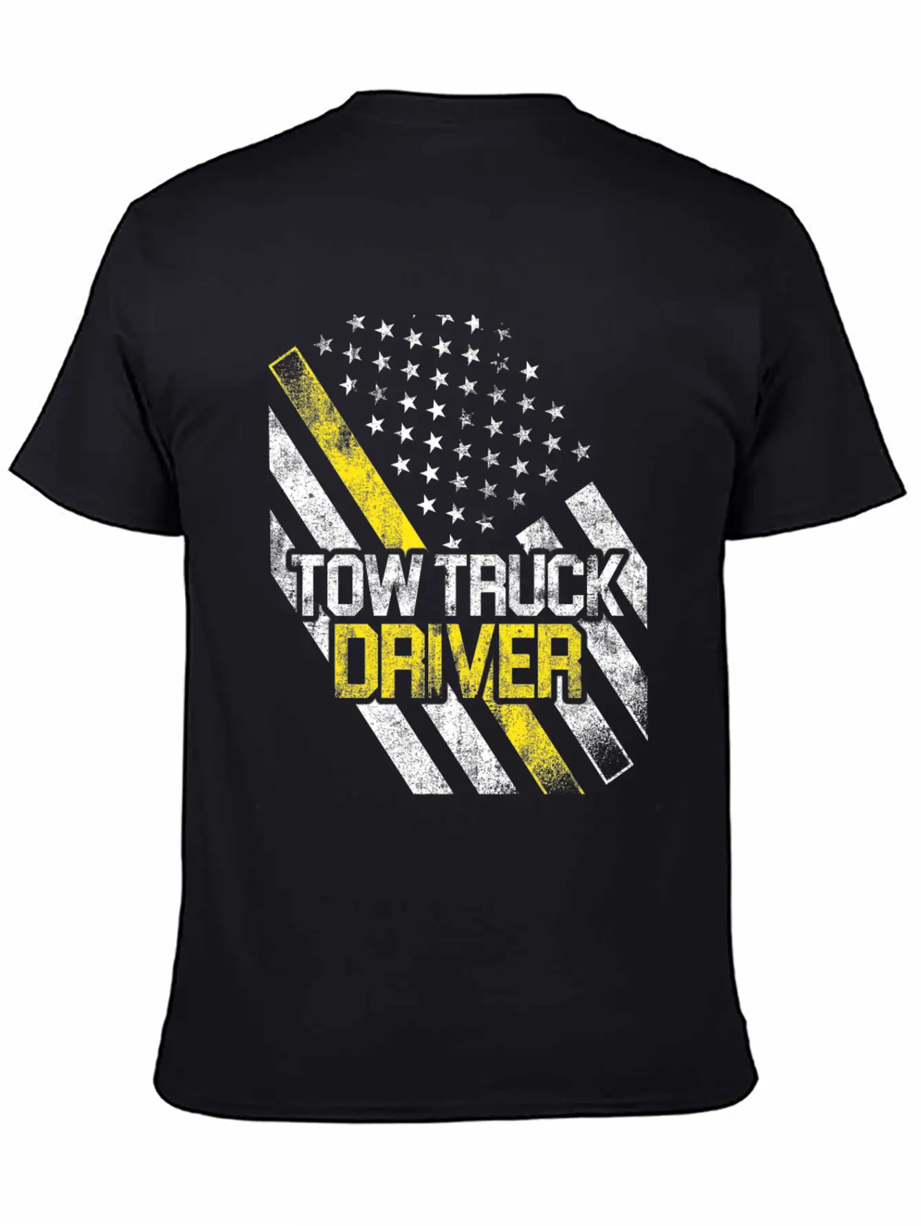 Tow Truck Driver US Flag Trucker Gift Print Breathable Graphic T-Shirt – Perfect For Casual Days