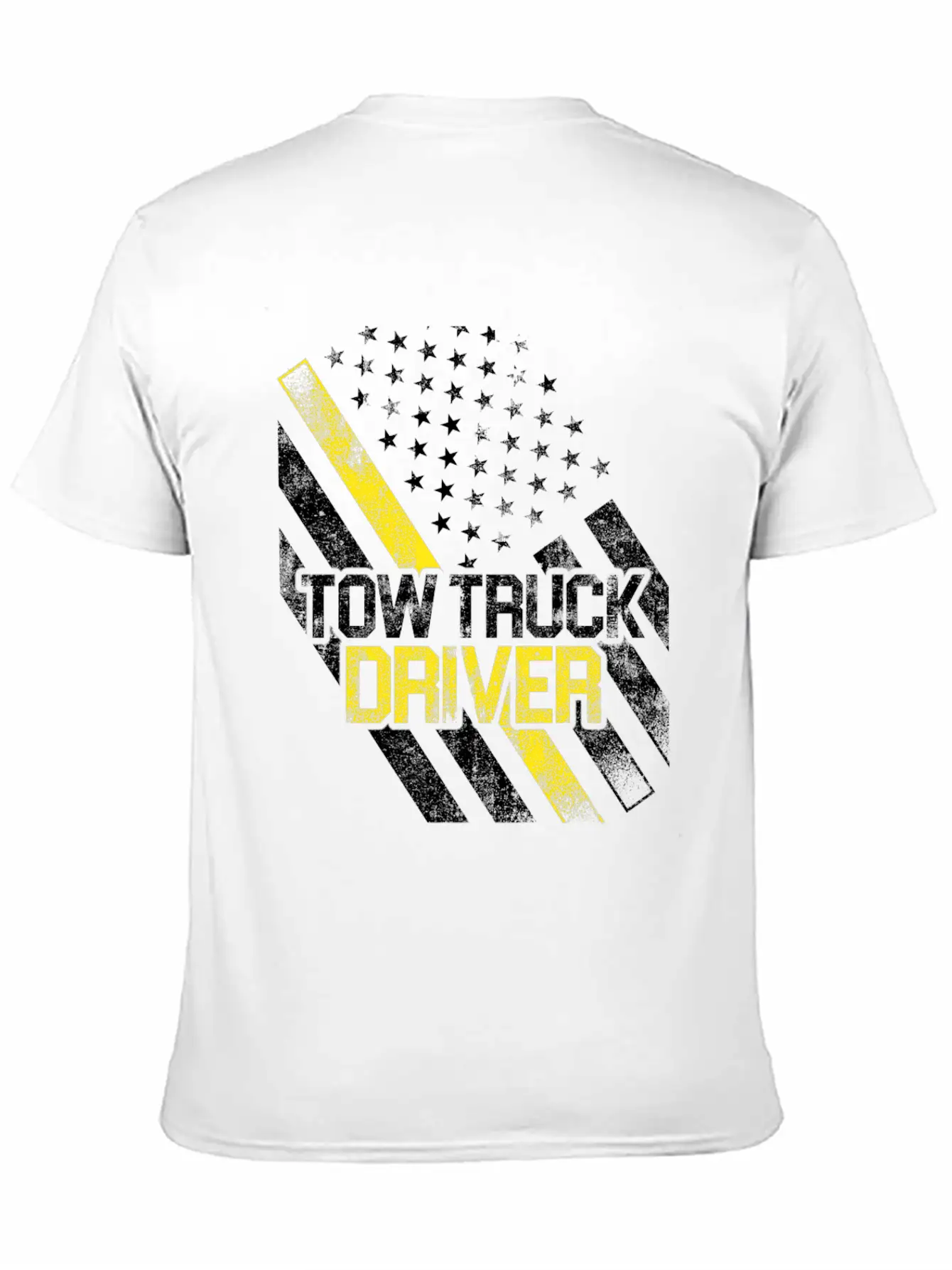 Tow Truck Driver US Flag Trucker Gift Print Breathable Graphic T-Shirt – Perfect For Casual Days