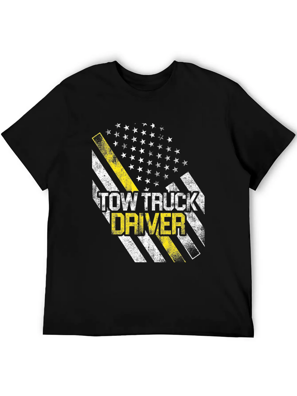 Tow Truck Driver US Flag Trucker Gift Print Breathable Graphic T-Shirt – Perfect For Casual Days