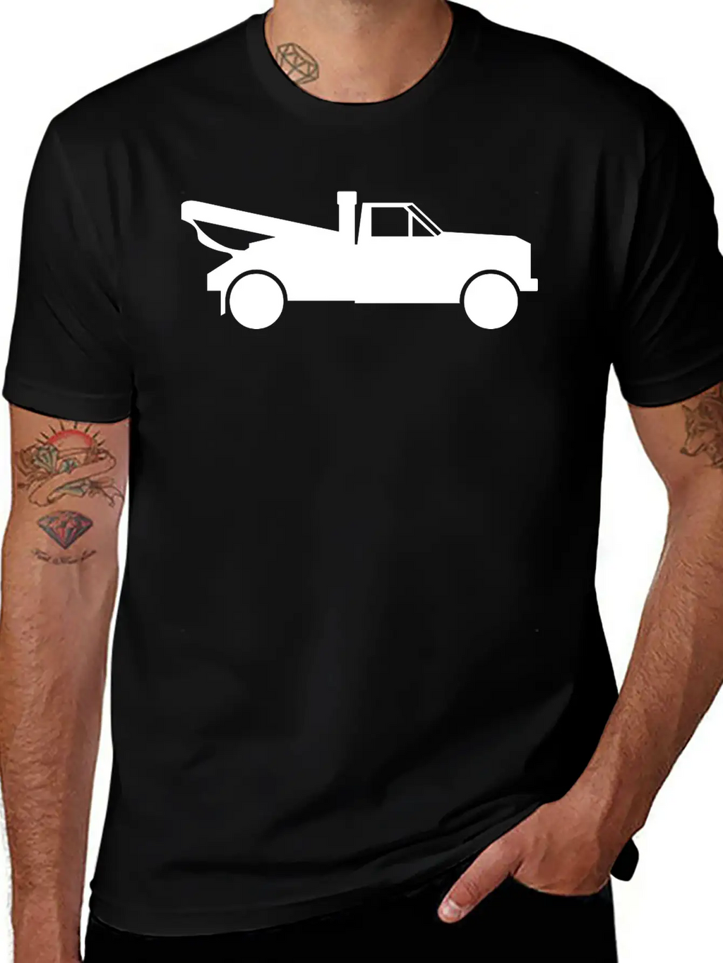 Tow Truck With A Crane Classic Cotton Tee – Unisex Comfort For Any Season
