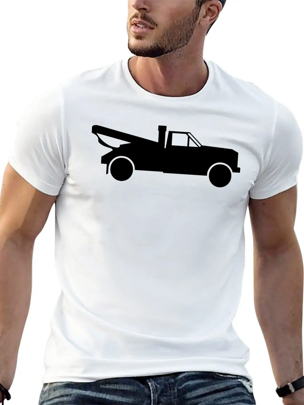 Tow Truck With A Crane Classic Cotton Tee – Unisex Comfort For Any Season