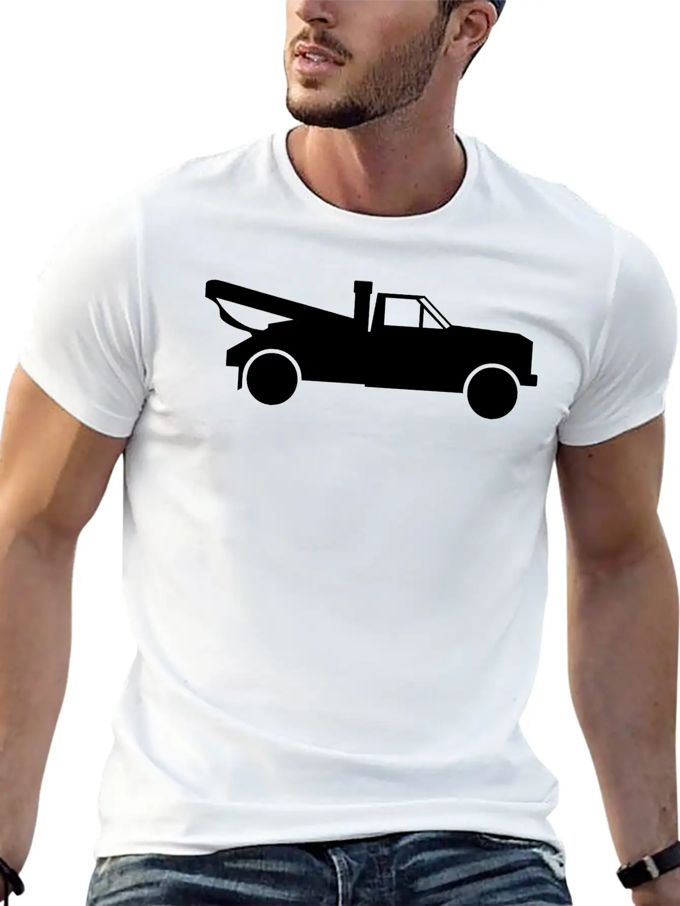 Tow Truck With A Crane Classic Cotton Tee – Unisex Comfort For Any Season