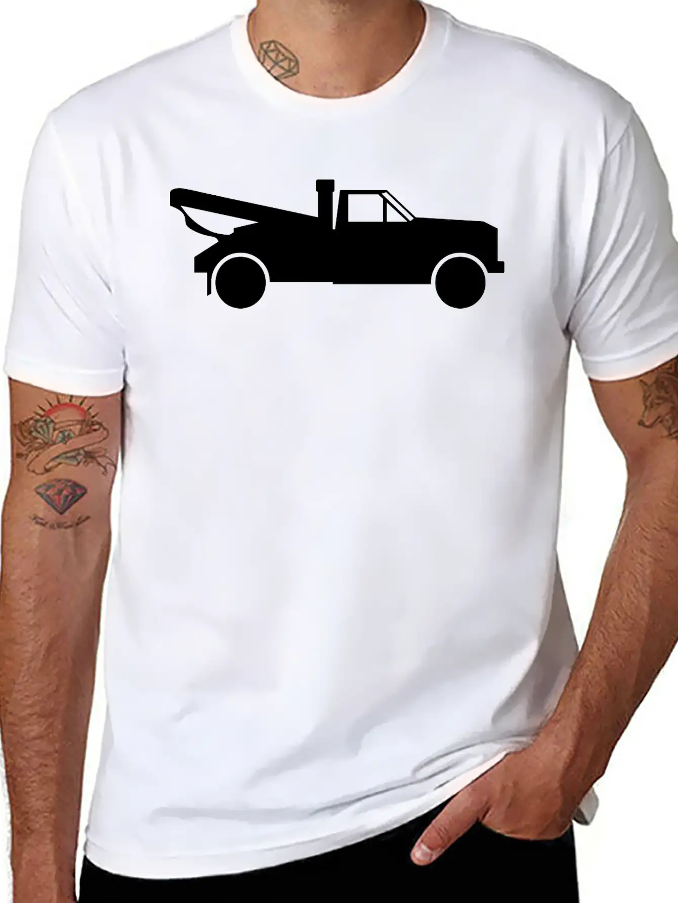 Tow Truck With A Crane Classic Cotton Tee – Unisex Comfort For Any Season