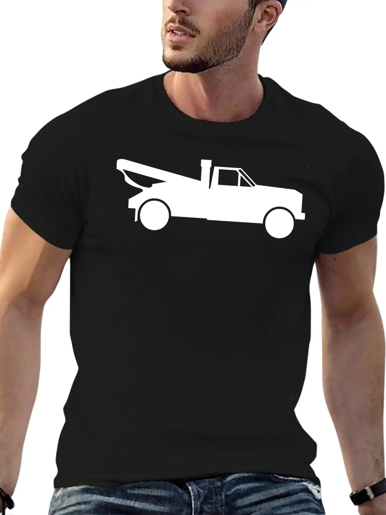 Tow Truck With A Crane Classic Cotton Tee – Unisex Comfort For Any Season