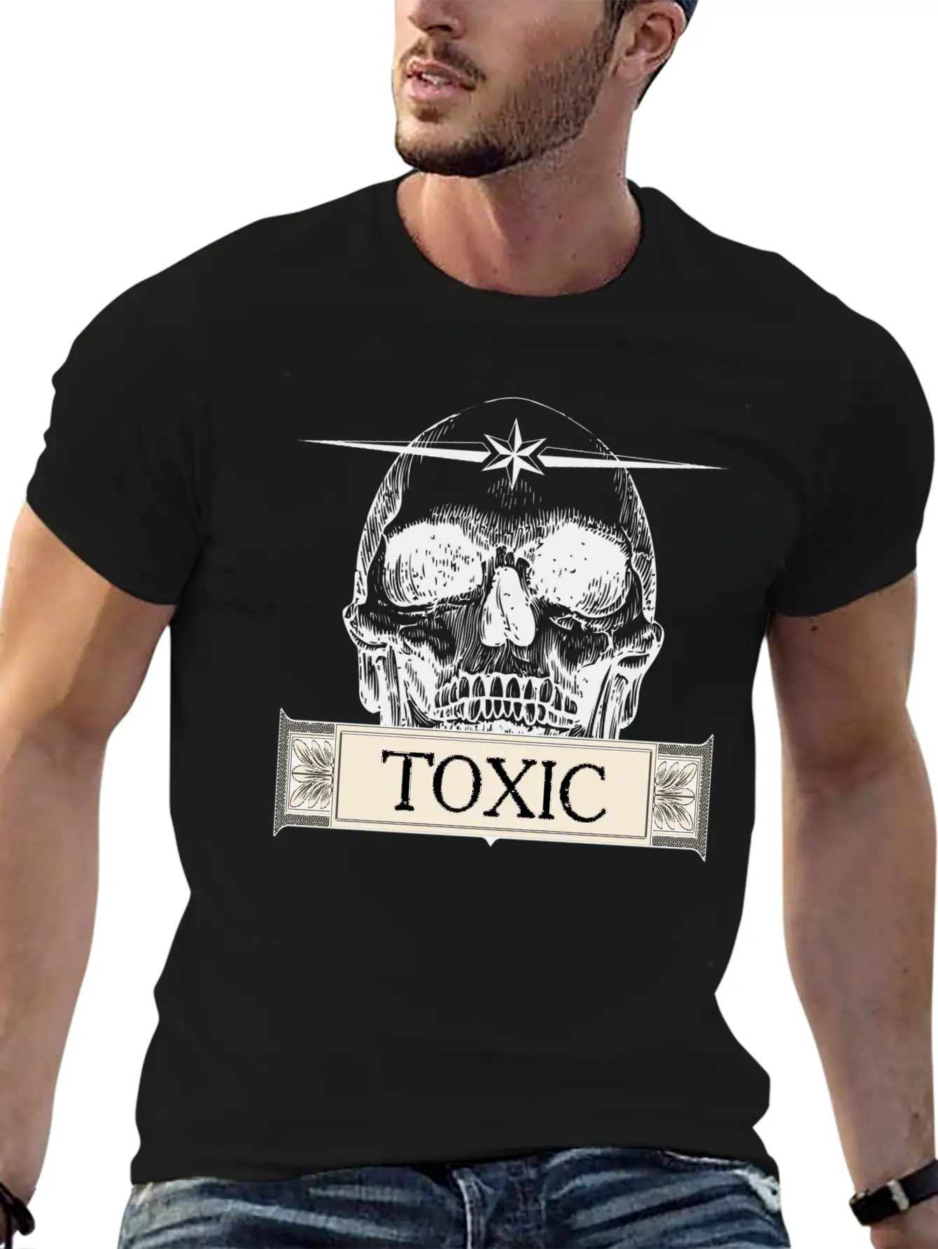 Toxic Skull Relaxed Everyday Tee – Lightweight And Durable Cotton