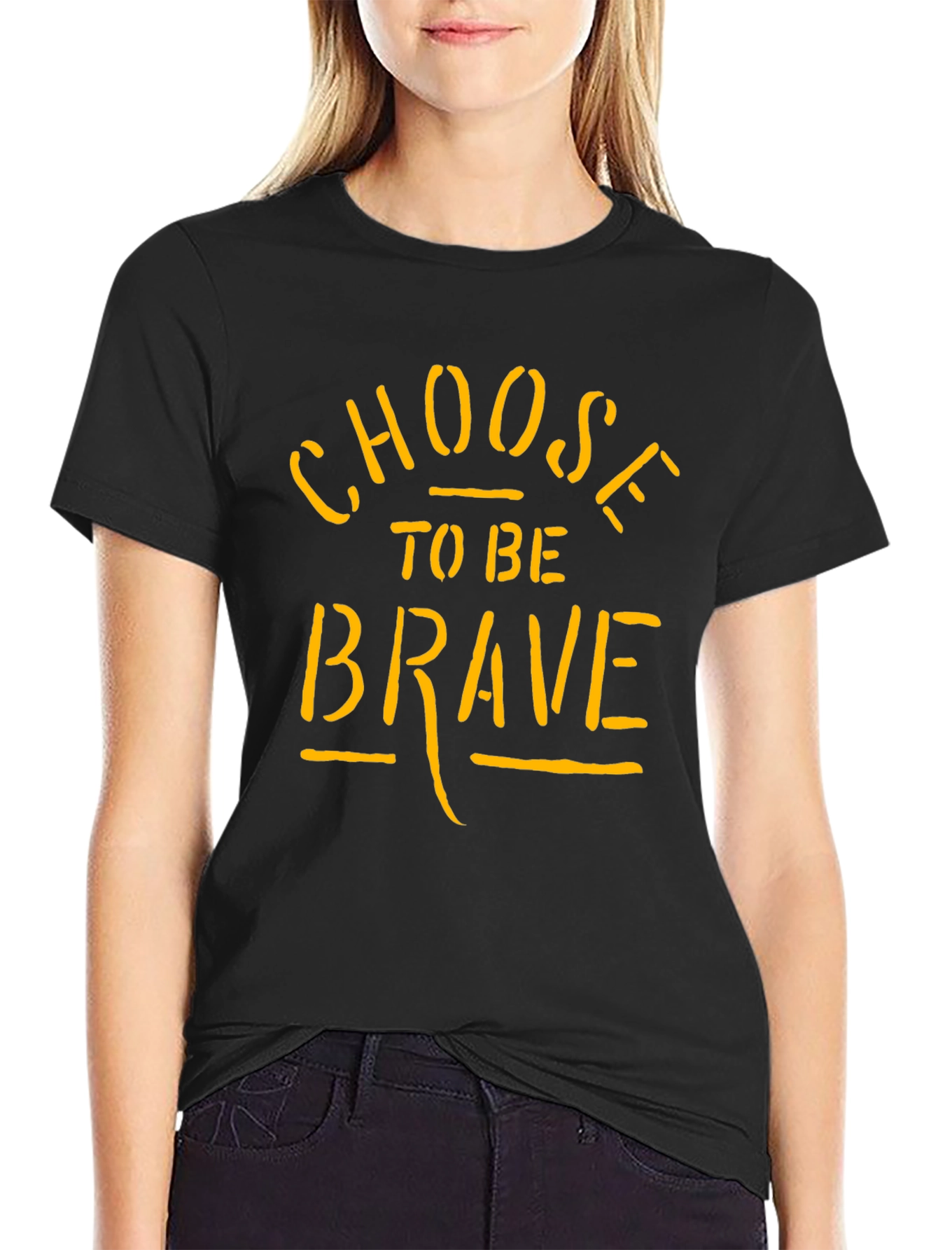 Choose to be Brave Graphic Tee - Black