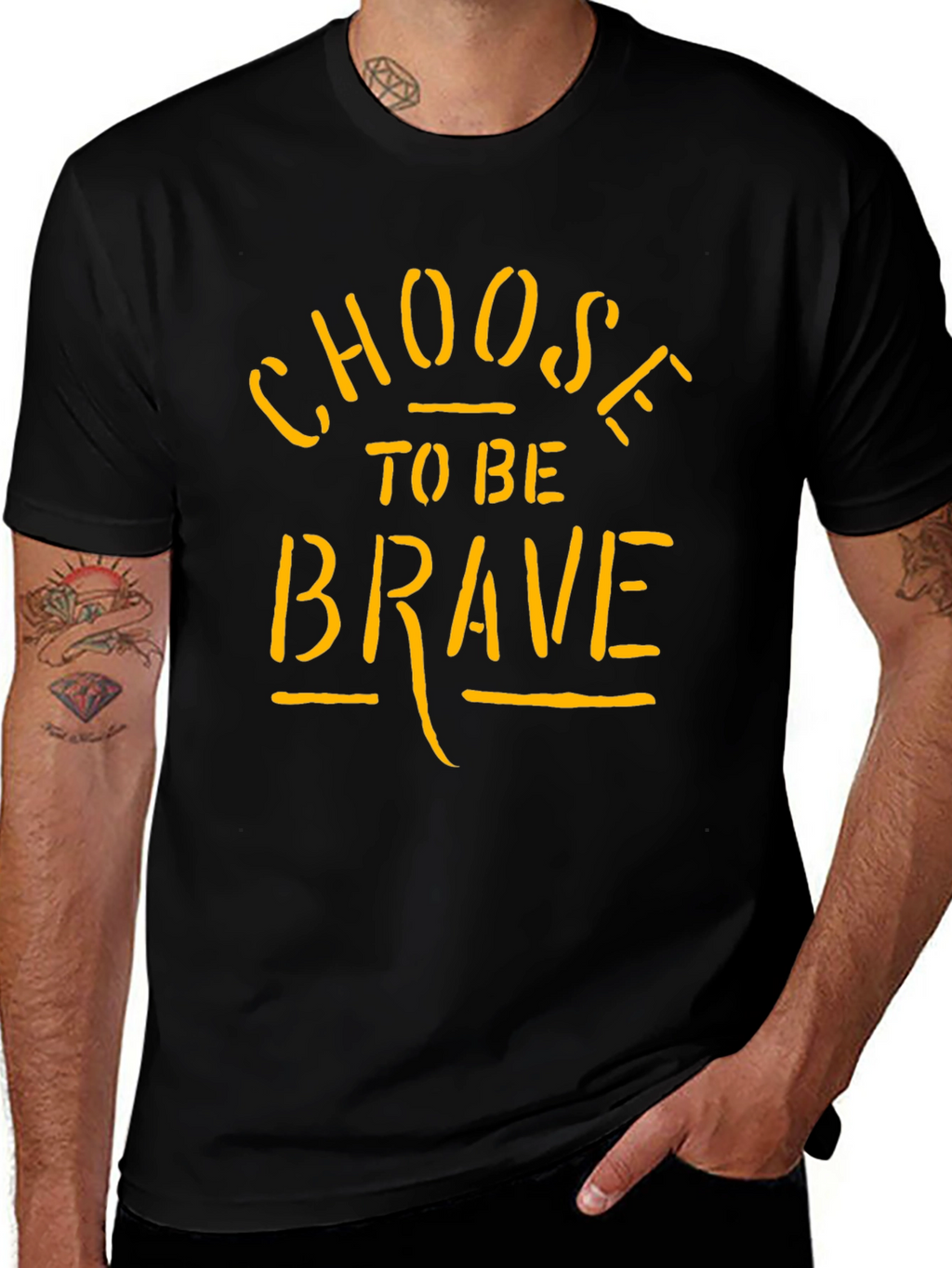 Choose to be Brave Graphic Tee - Black