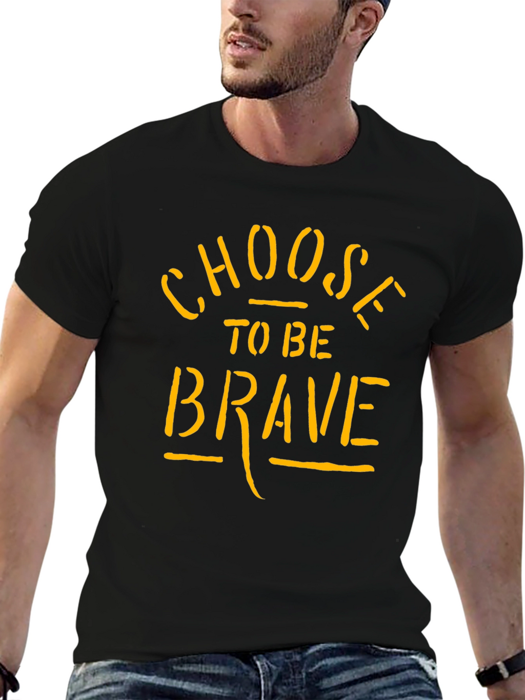 Choose to be Brave Graphic Tee - Black