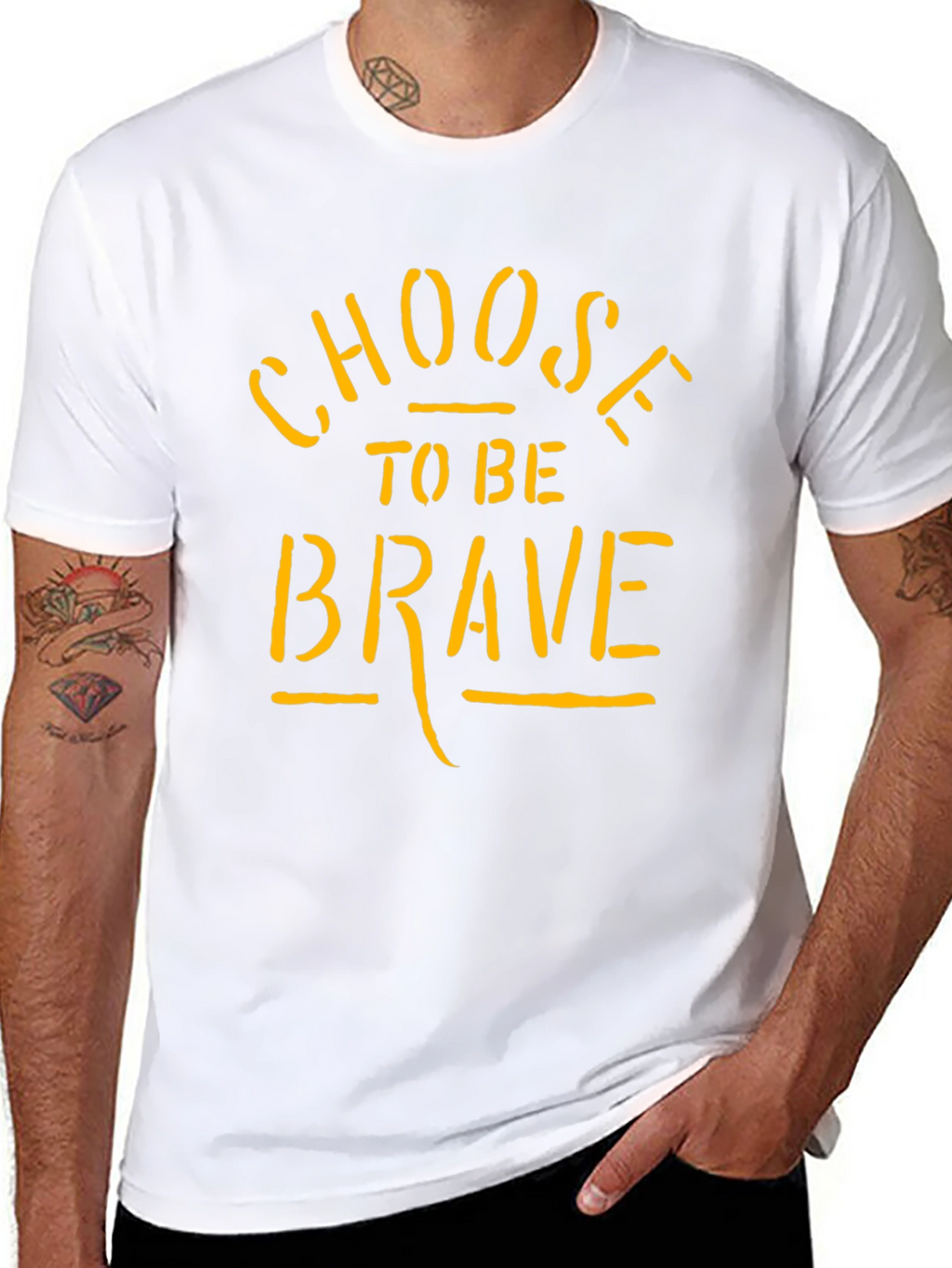 Choose to be Brave Graphic Tee - Black