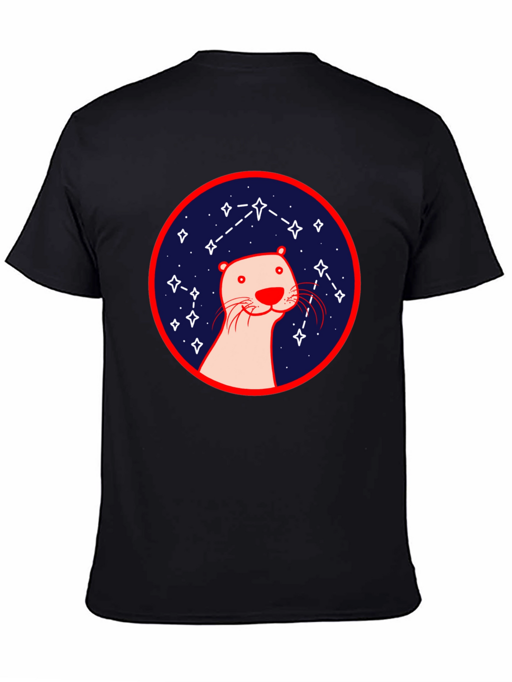 Otter Constellation T-Shirt - Black Graphic Tee