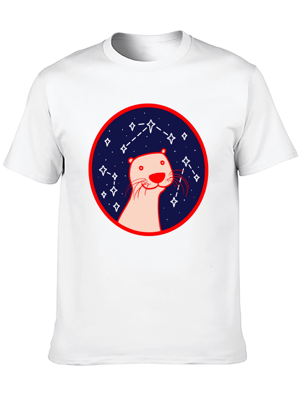 Otter Constellation T-Shirt - Black Graphic Tee