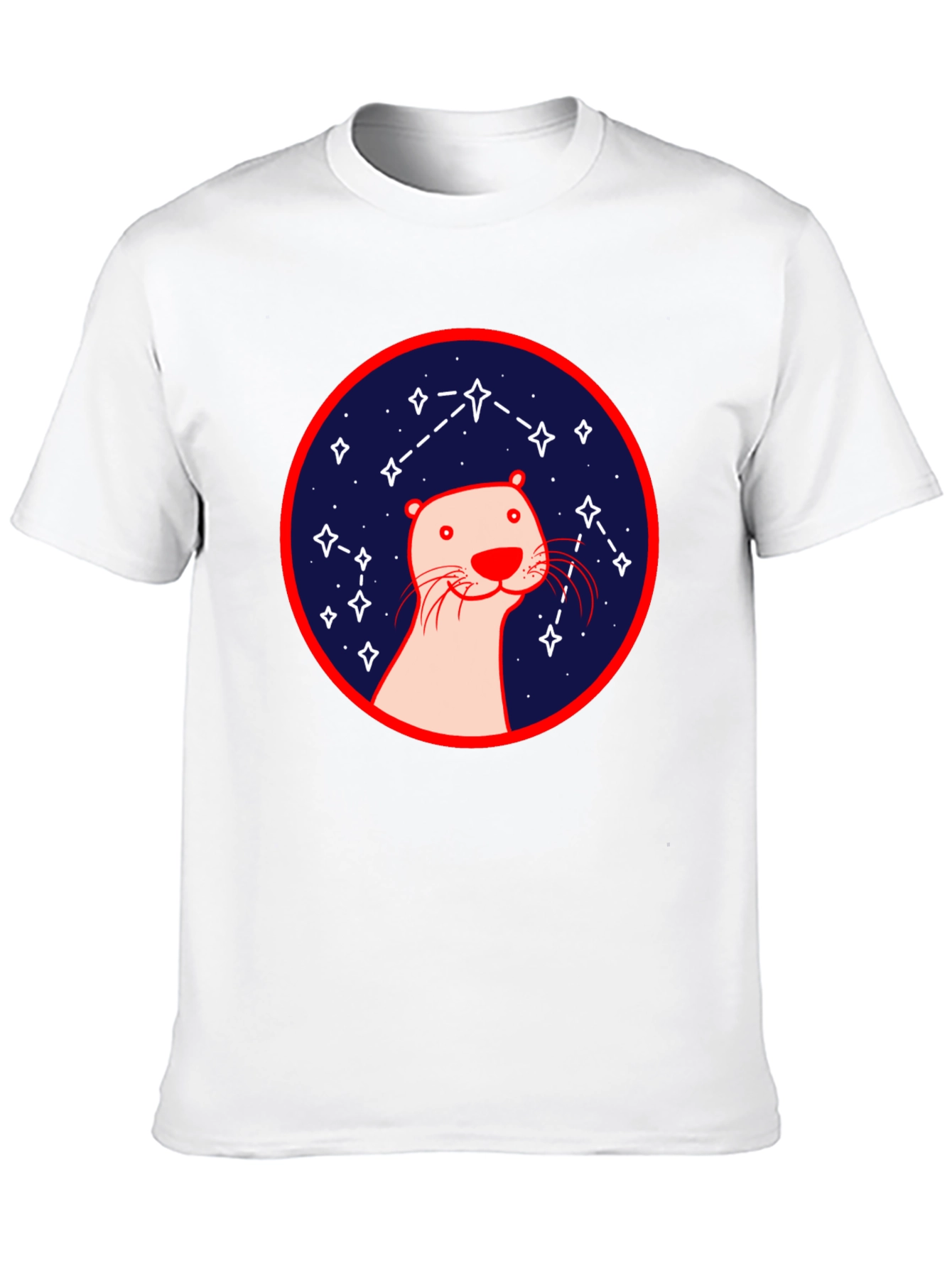 Otter Constellation T-Shirt - Black Graphic Tee