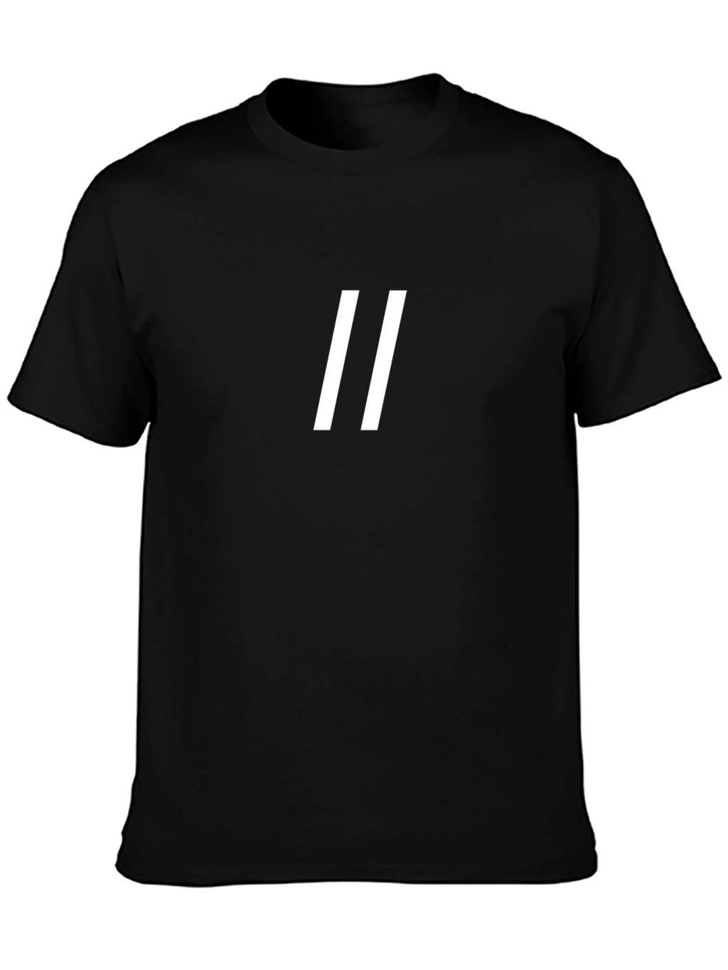Minimalist Double Bar Black T-Shirt