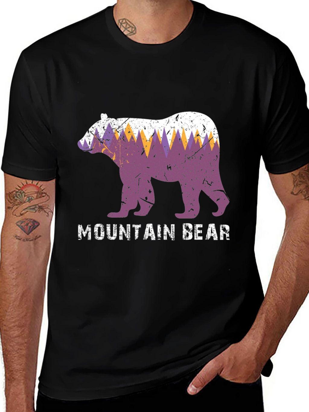 Mountain Bear Graphic Tee - Nature Lovers T-Shirt