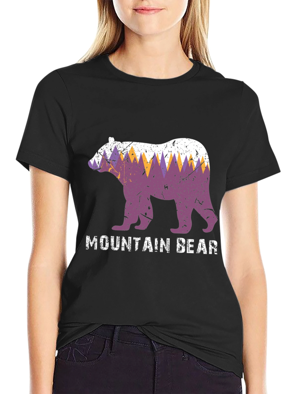 Mountain Bear Graphic Tee - Nature Lovers T-Shirt