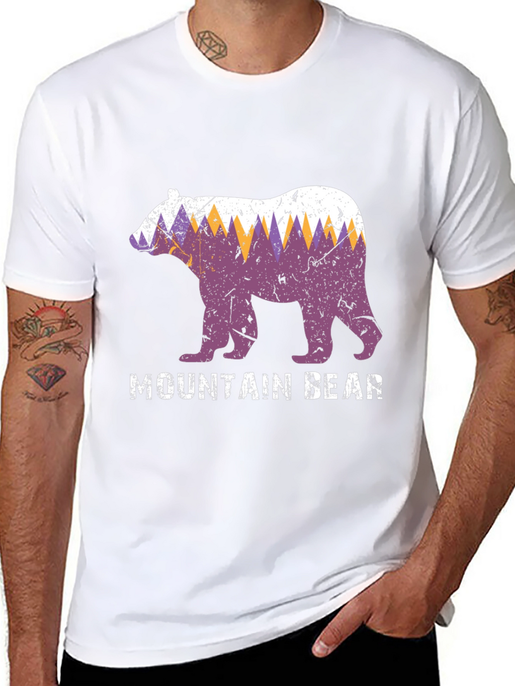 Mountain Bear Graphic Tee - Nature Lovers T-Shirt