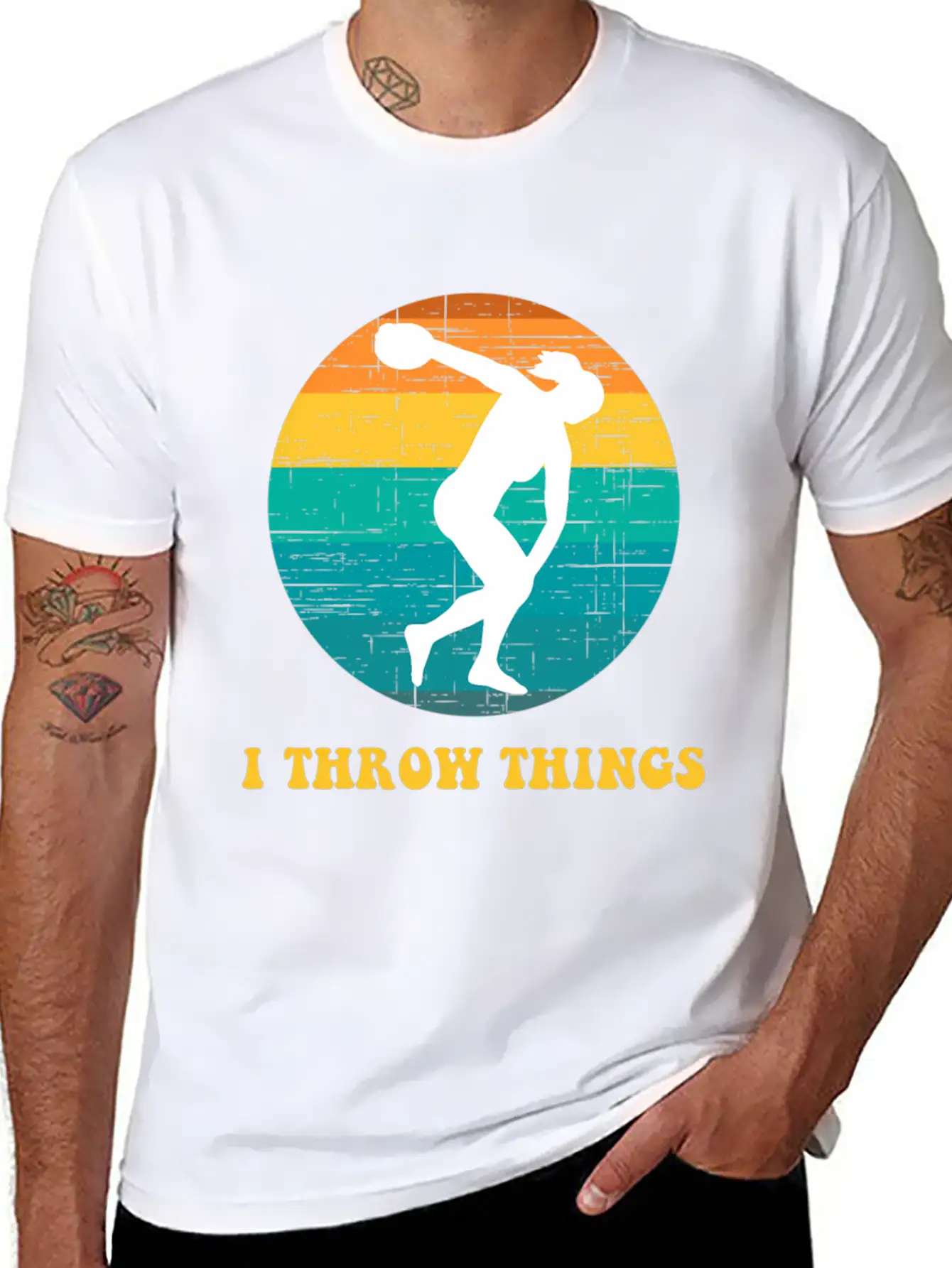 Track And Field Discus I Throw Classic Cotton Tee – Unisex Comfort For Any Season