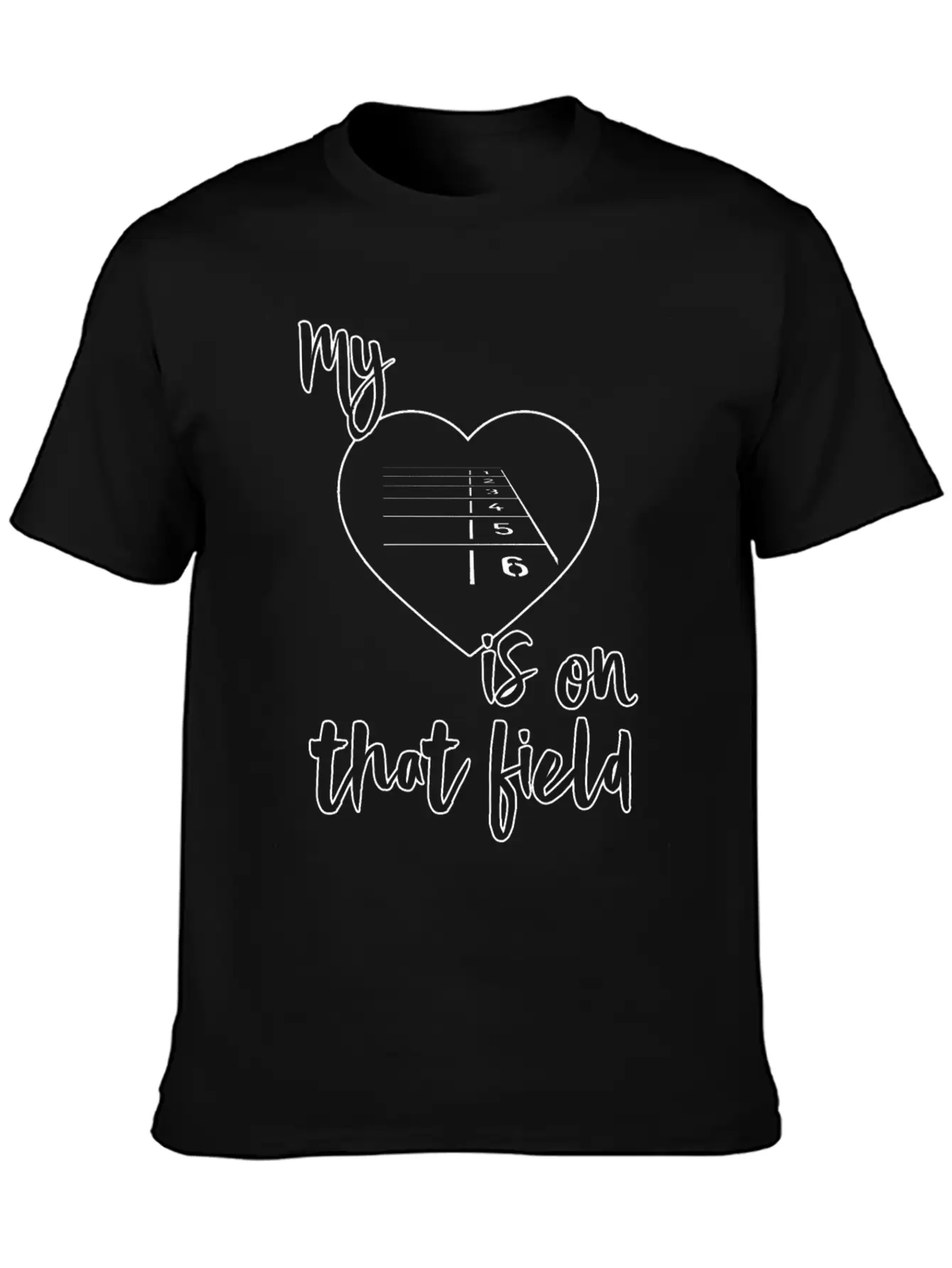 Track And Field Mom My Heart Is On That Field Breathable Graphic T-Shirt – Perfect For Casual Days