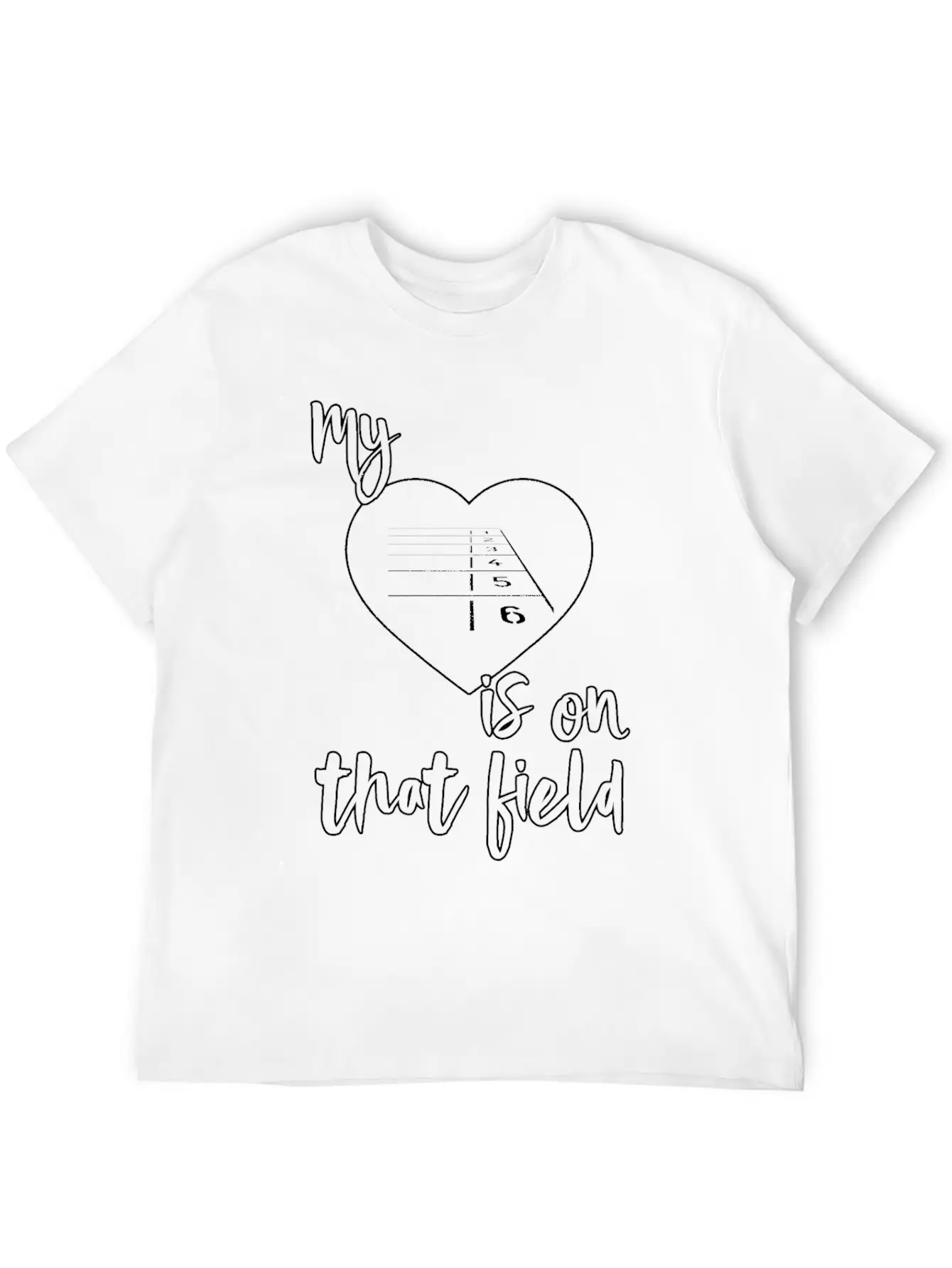 Track And Field Mom My Heart Is On That Field Breathable Graphic T-Shirt – Perfect For Casual Days