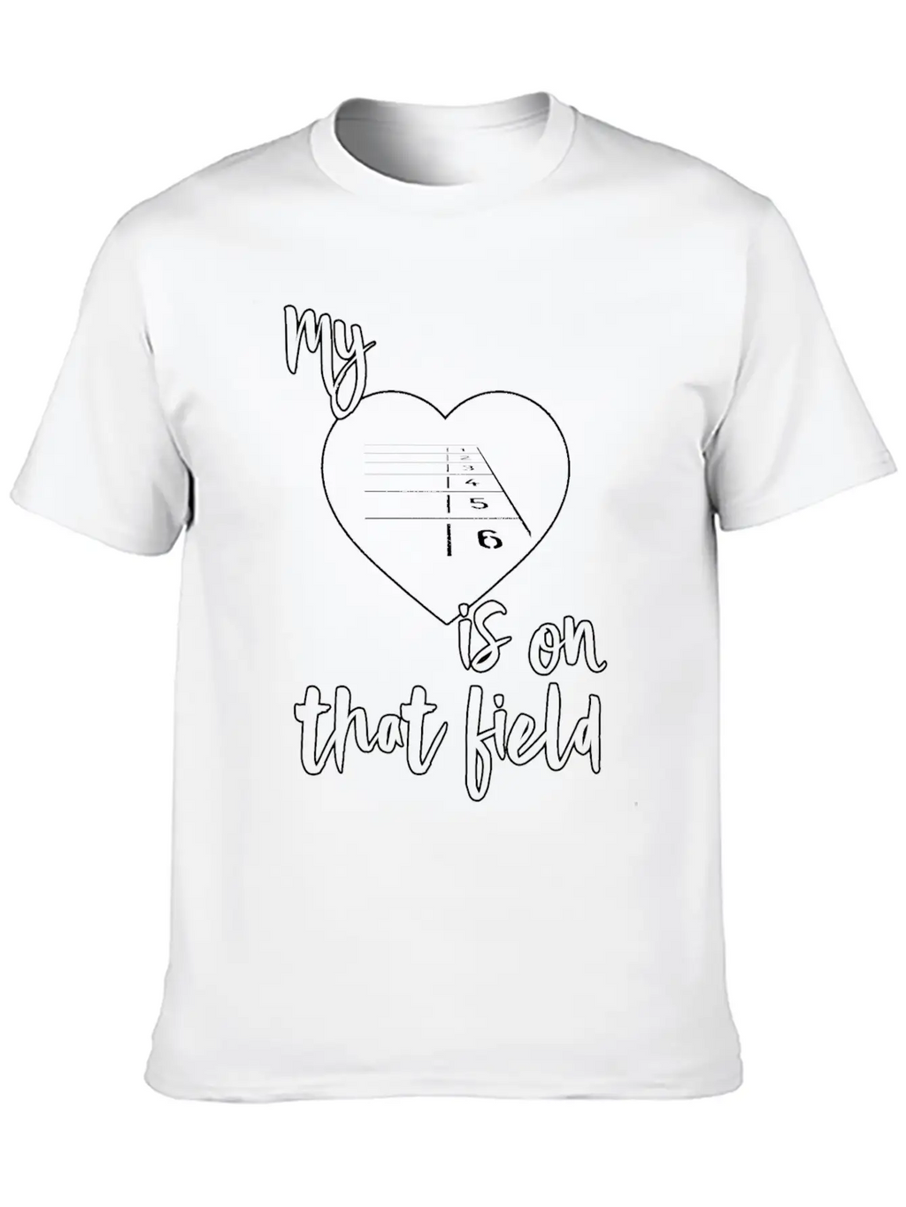 Track And Field Mom My Heart Is On That Field Breathable Graphic T-Shirt – Perfect For Casual Days