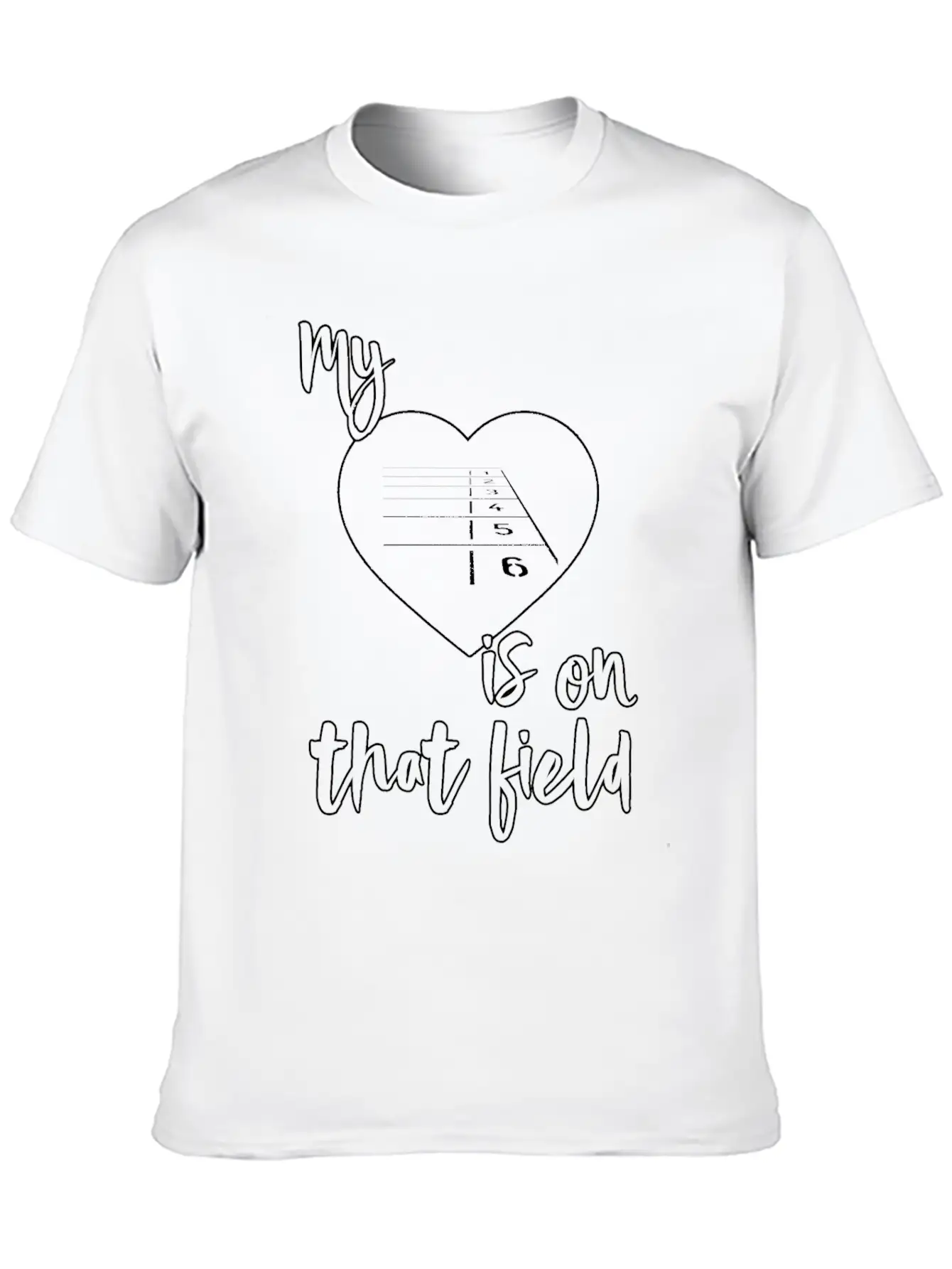 Track And Field Mom My Heart Is On That Field Breathable Graphic T-Shirt – Perfect For Casual Days
