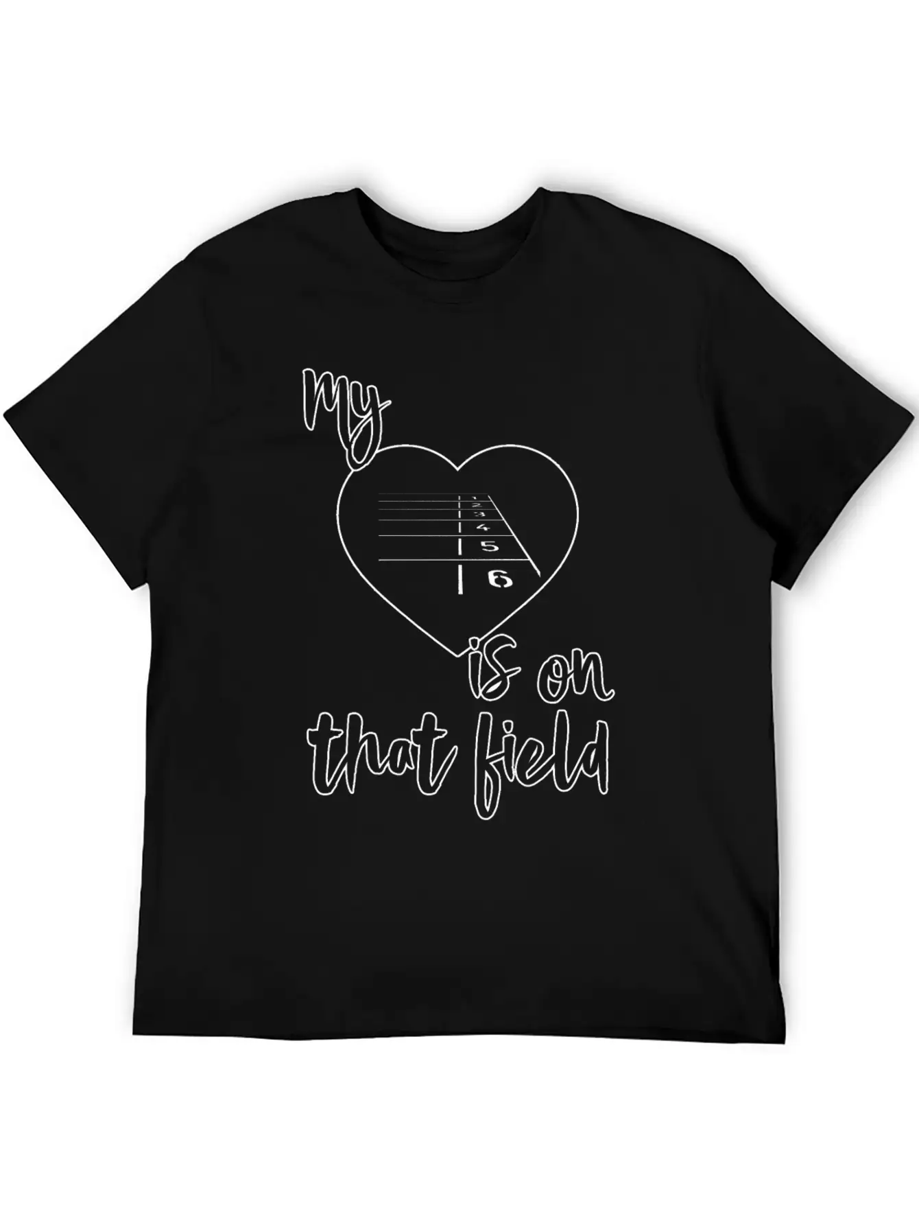 Track And Field Mom My Heart Is On That Field Breathable Graphic T-Shirt – Perfect For Casual Days