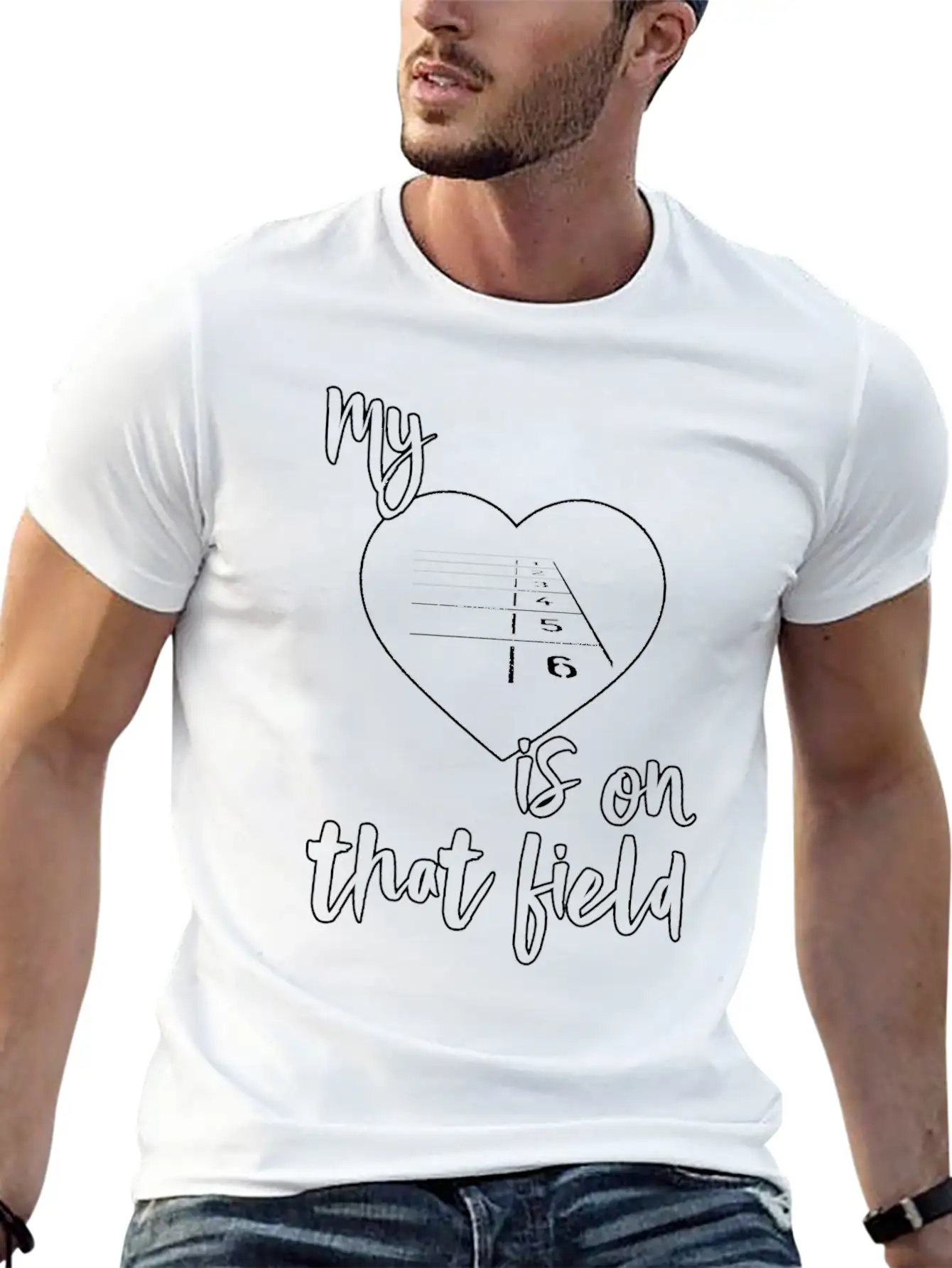 Track And Field Mom My Heart Is On That Field Breathable Graphic T-Shirt – Perfect For Casual Days