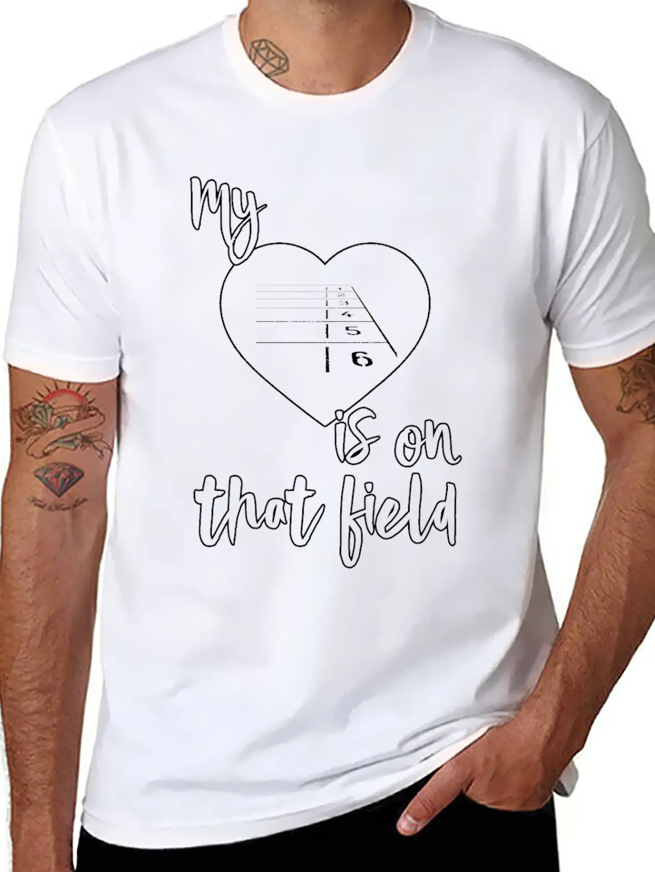 Track And Field Mom My Heart Is On That Field Breathable Graphic T-Shirt – Perfect For Casual Days