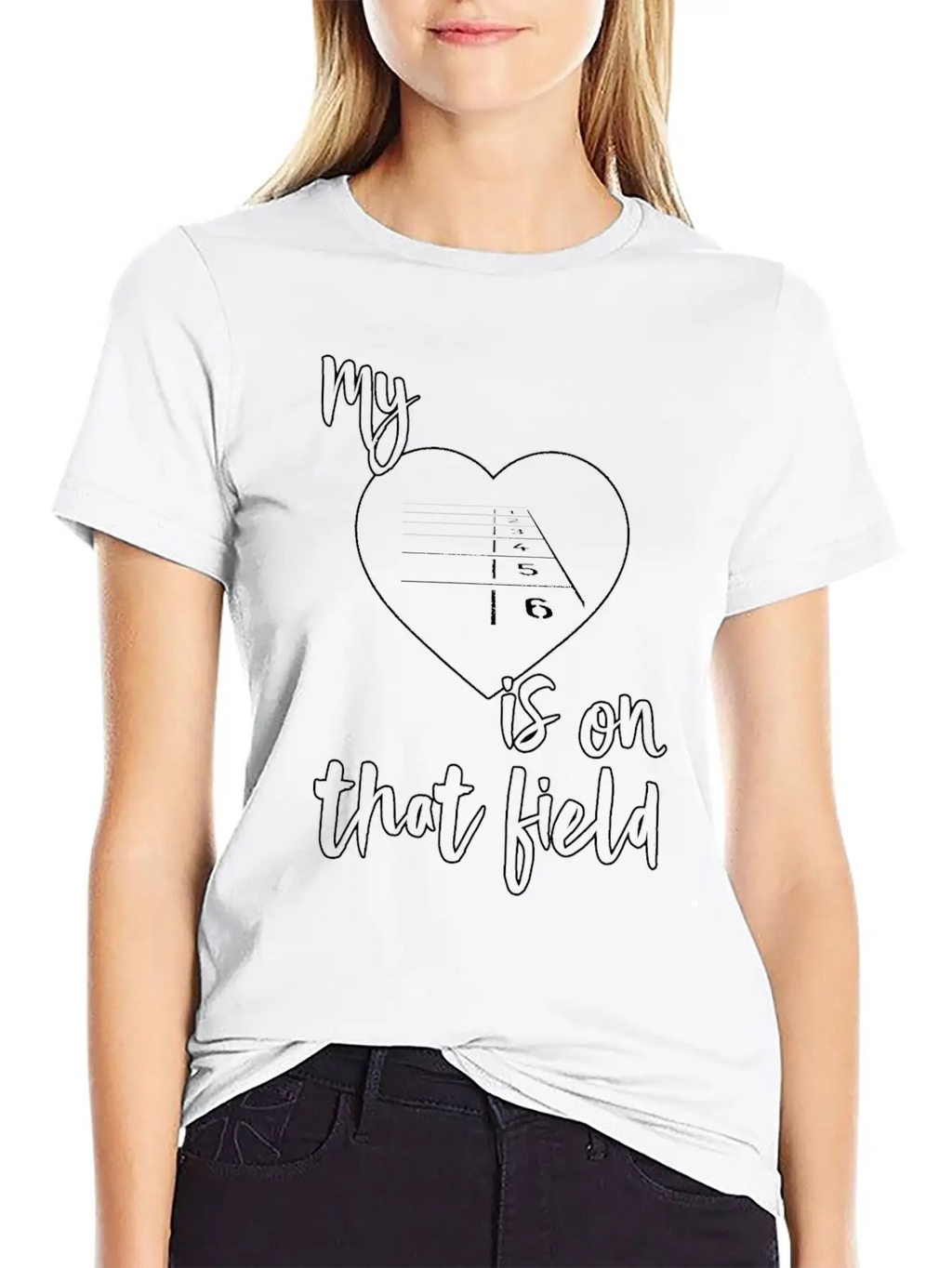 Track And Field Mom My Heart Is On That Field Breathable Graphic T-Shirt – Perfect For Casual Days