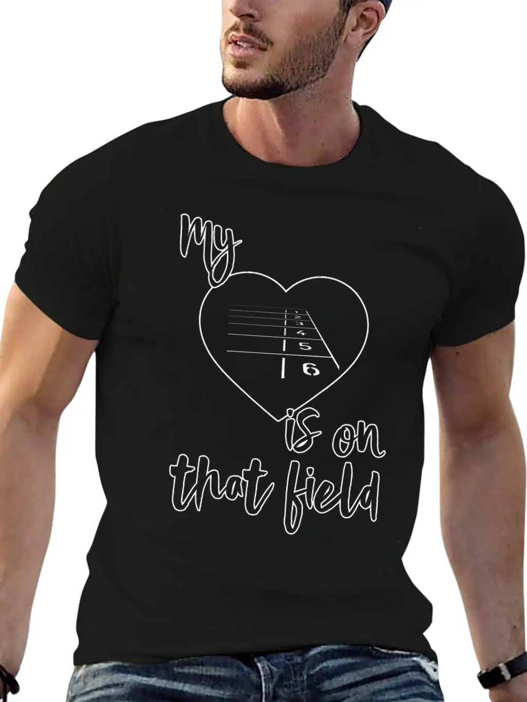 Track And Field Mom My Heart Is On That Field Breathable Graphic T-Shirt – Perfect For Casual Days
