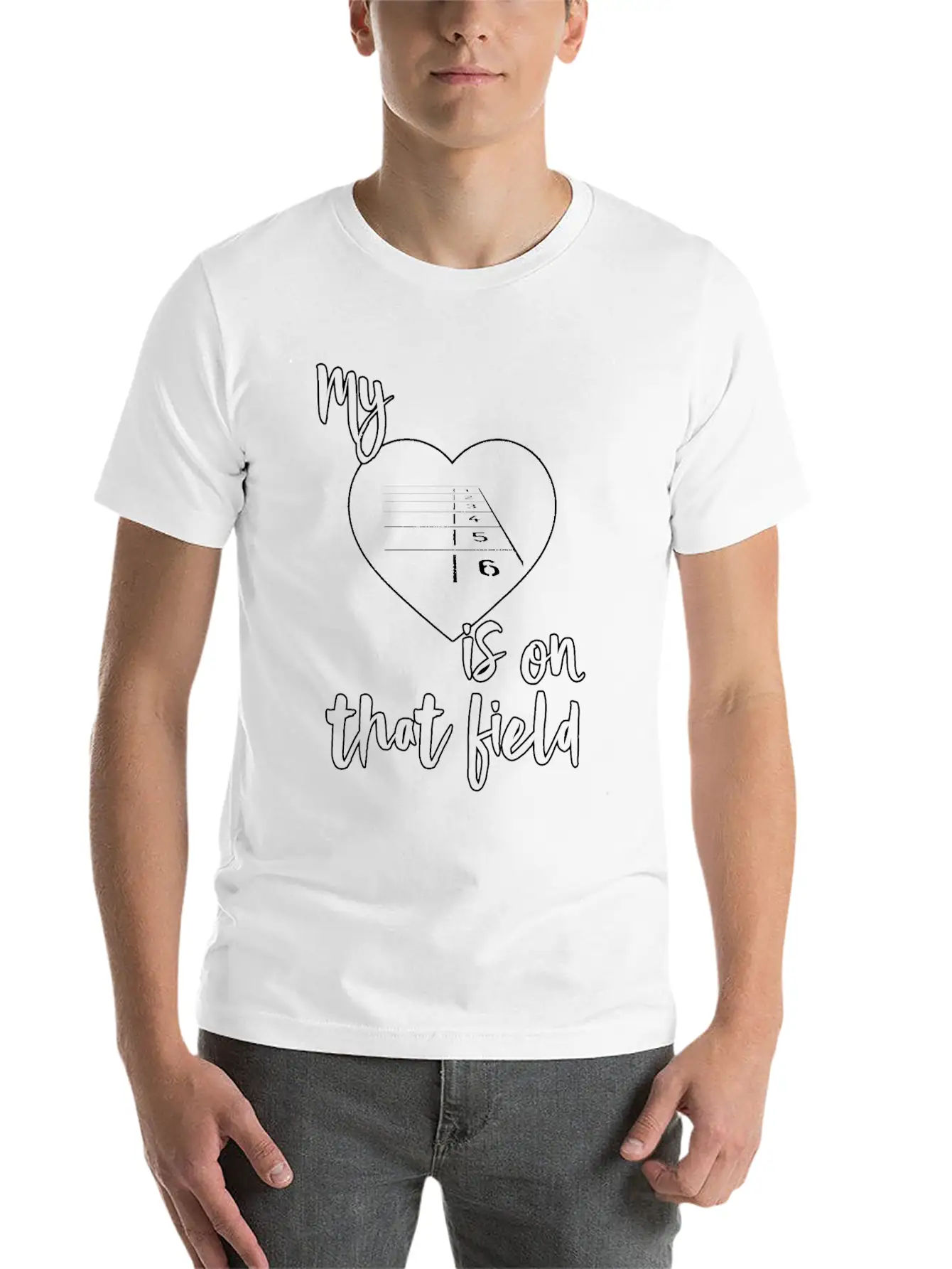 Track And Field Mom My Heart Is On That Field Breathable Graphic T-Shirt – Perfect For Casual Days