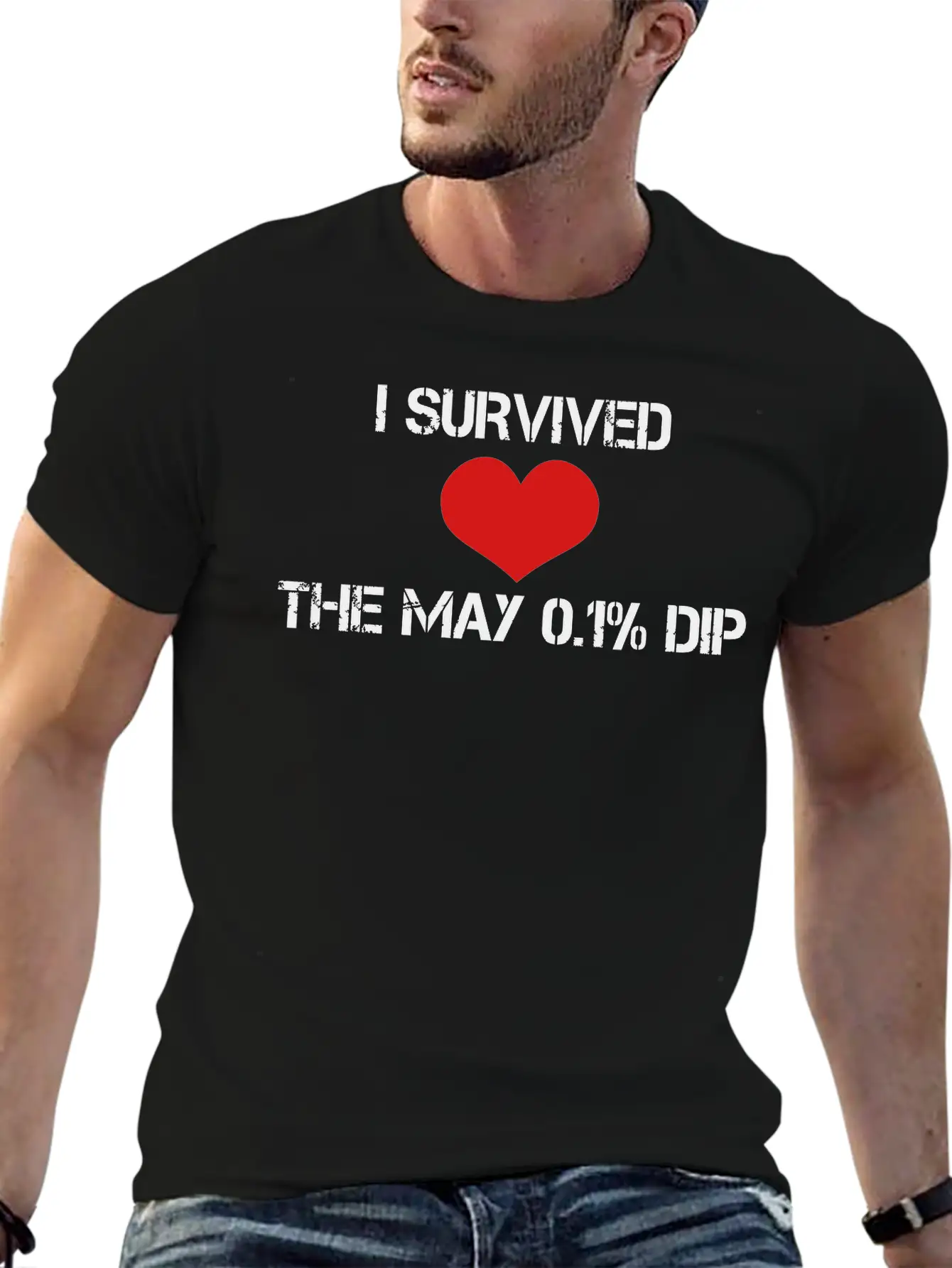 Trader's Shirt - I Survided The May 0.1%Dip Essential Cotton Tee For Daily Outfits – Unisex Style