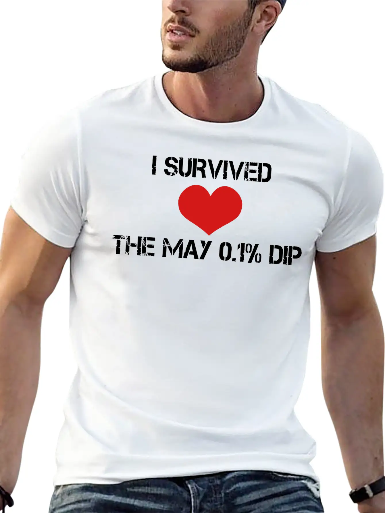 Trader's Shirt - I Survided The May 0.1%Dip Essential Cotton Tee For Daily Outfits – Unisex Style