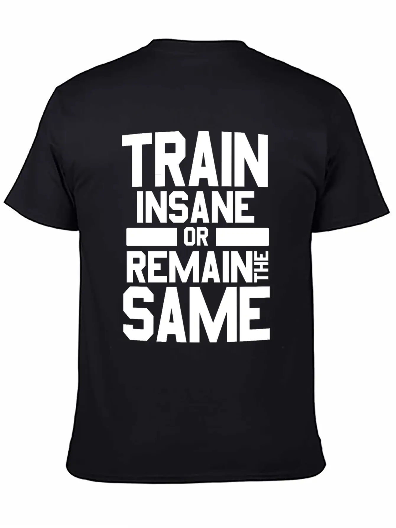 Train Insane Or Remain The Same Bodybuilders Gym Stylish Everyday T-Shirt – Unisex Basic Cotton Tee