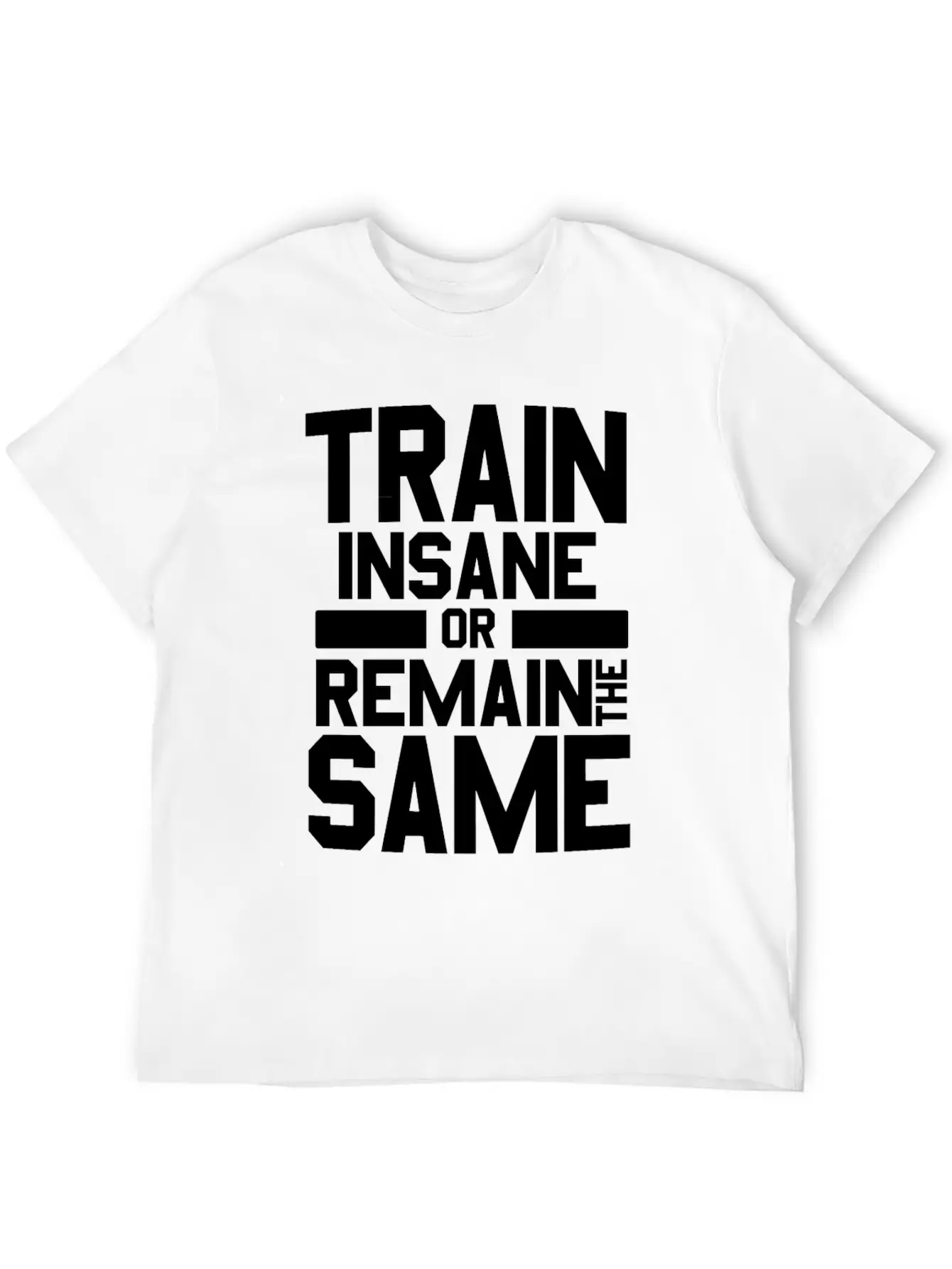 Train Insane Or Remain The Same Bodybuilders Gym Stylish Everyday T-Shirt – Unisex Basic Cotton Tee