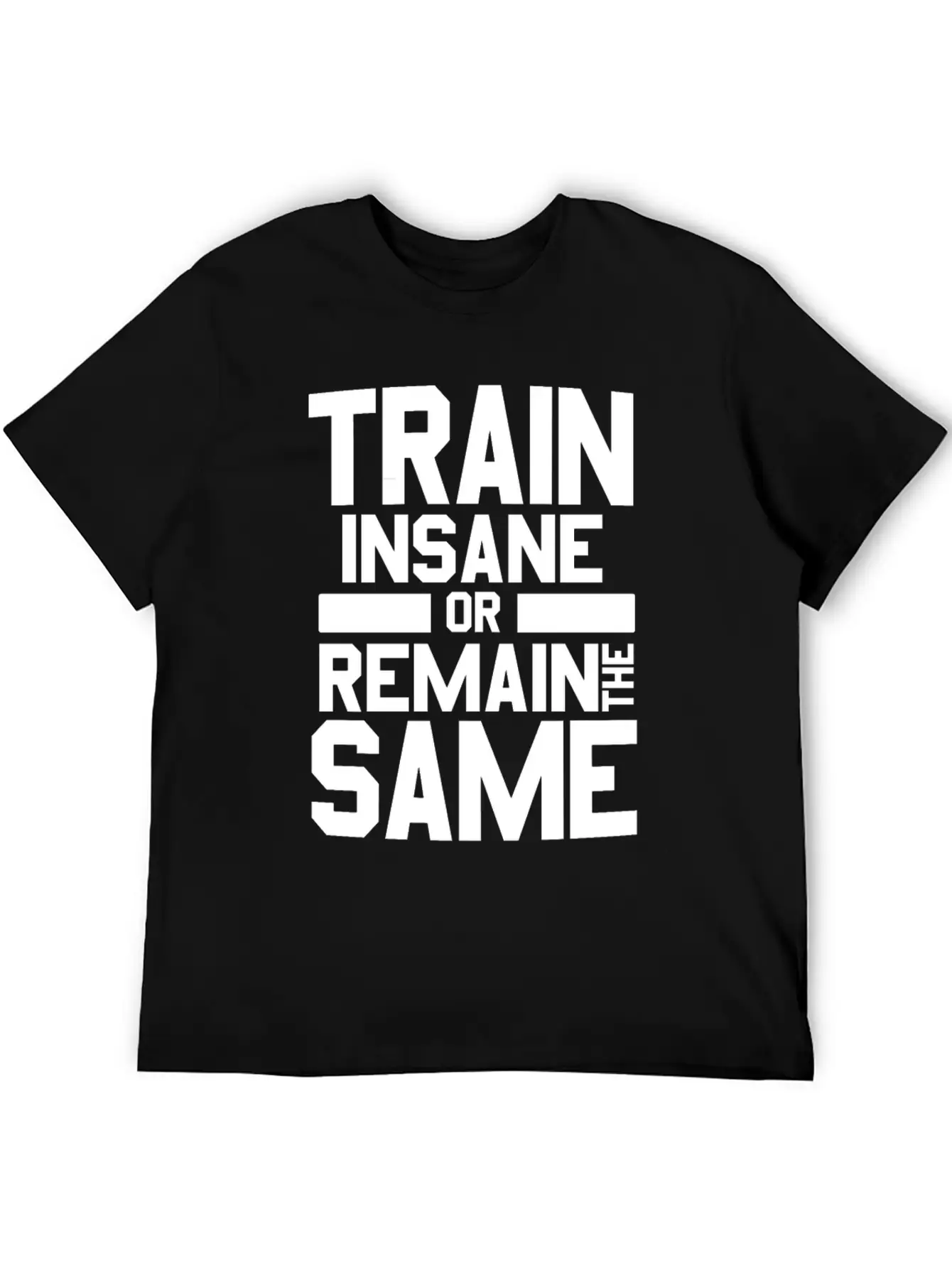 Train Insane Or Remain The Same Bodybuilders Gym Stylish Everyday T-Shirt – Unisex Basic Cotton Tee