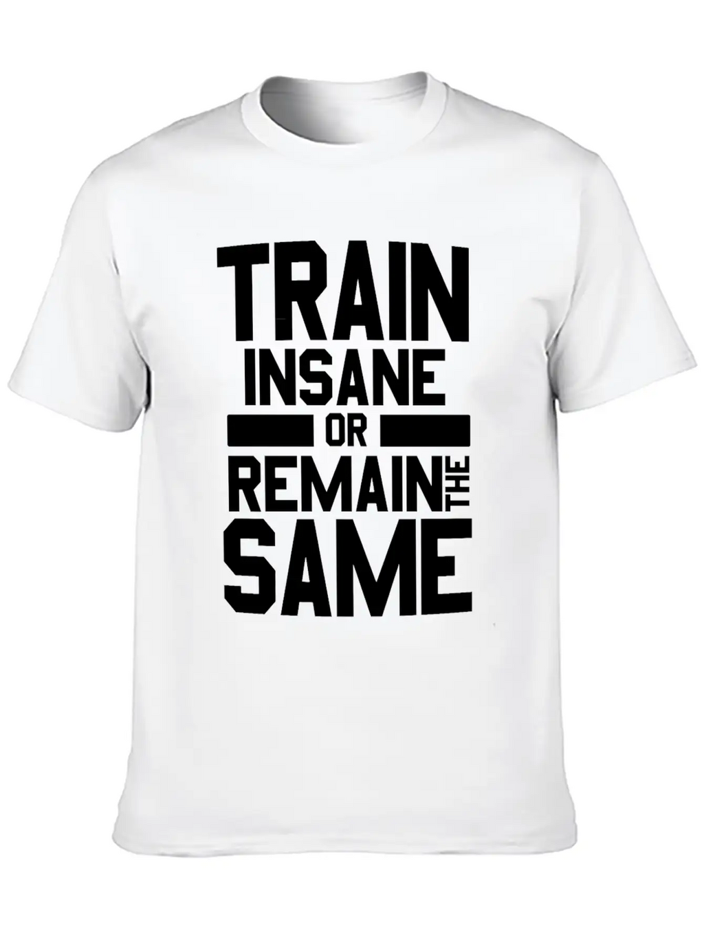Train Insane Or Remain The Same Bodybuilders Gym Stylish Everyday T-Shirt – Unisex Basic Cotton Tee