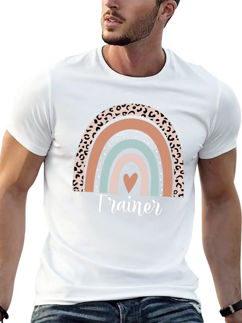 Trainer Rainbow Leopard Funny Trainer Appreciation Unisex Casual T-Shirt – Clean Design For Daily Comfort