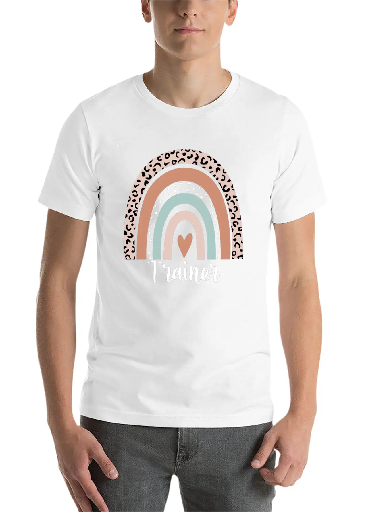 Trainer Rainbow Leopard Funny Trainer Appreciation Unisex Casual T-Shirt – Clean Design For Daily Comfort