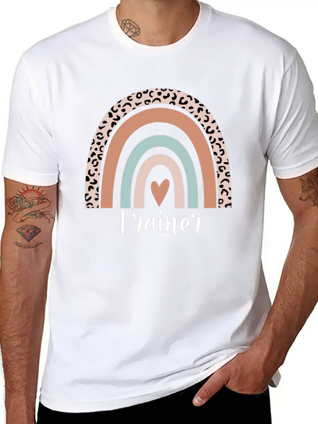 Trainer Rainbow Leopard Funny Trainer Appreciation Unisex Casual T-Shirt – Clean Design For Daily Comfort