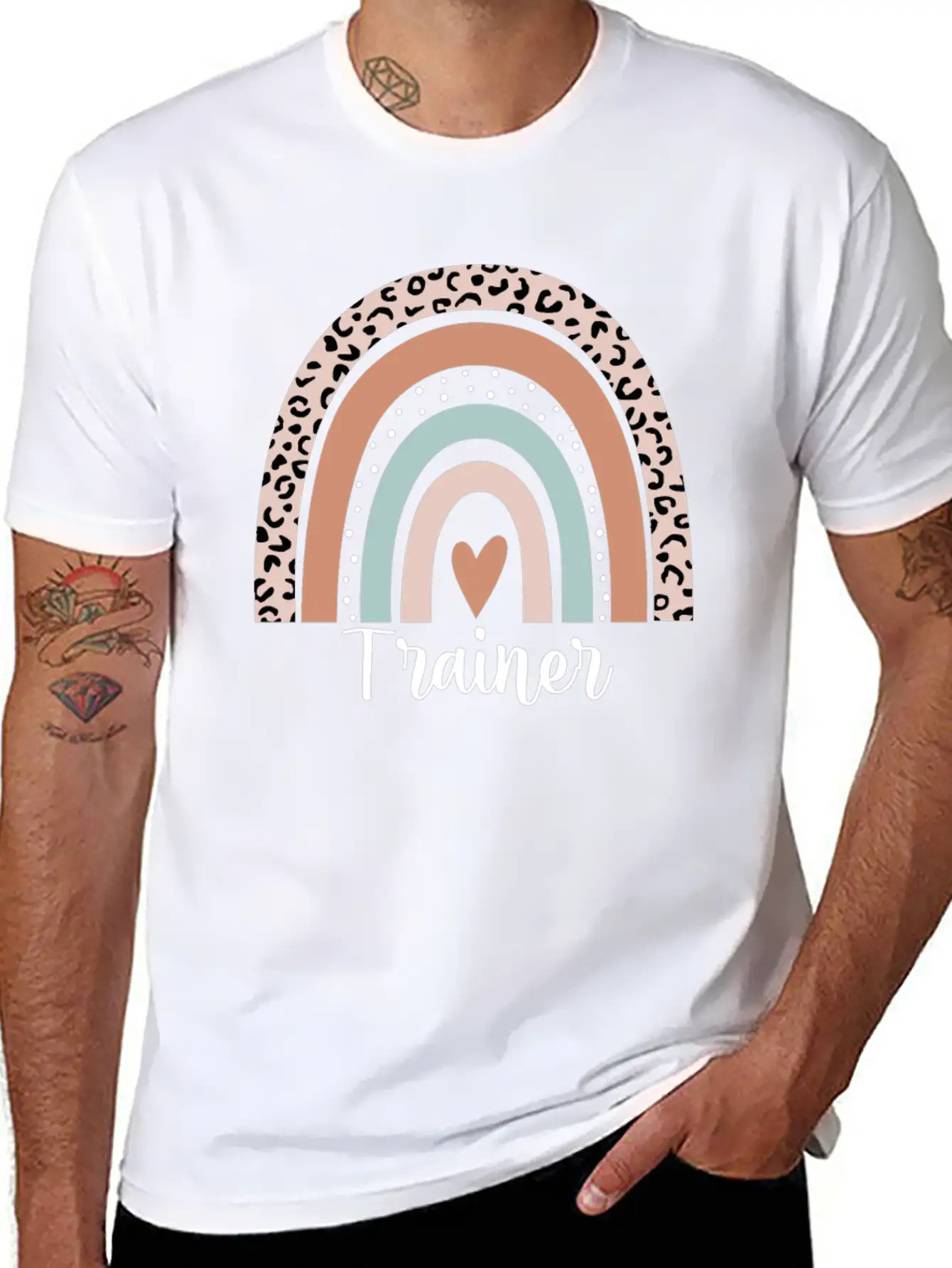 Trainer Rainbow Leopard Funny Trainer Appreciation Unisex Casual T-Shirt – Clean Design For Daily Comfort