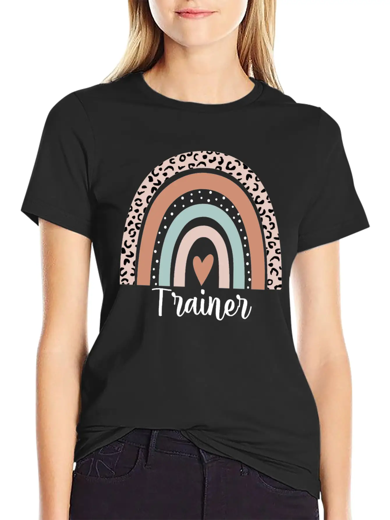 Trainer Rainbow Leopard Funny Trainer Appreciation Unisex Casual T-Shirt – Clean Design For Daily Comfort